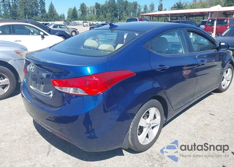 2013 Hyundai Elantra Gls (Ulsan Plant) z USA, uszkodzony, nr VIN KMHDH4AEXDU633594
